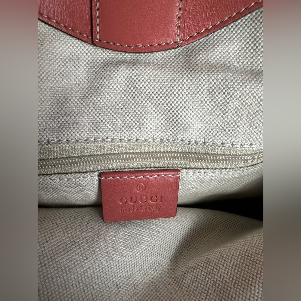 Authentic Gucci Diamante Sukey Canvas Tote Bag Brown - Picture 12 of 13